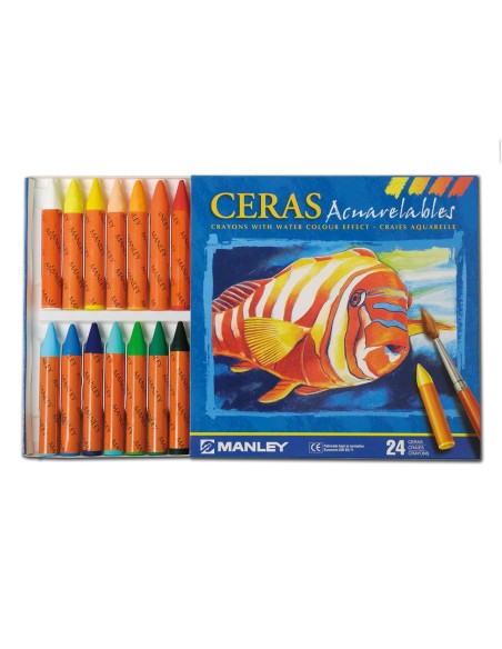 LAPICES CERA MASAT ACUARELABLE CAJA 24 UDS. COL.SURT.