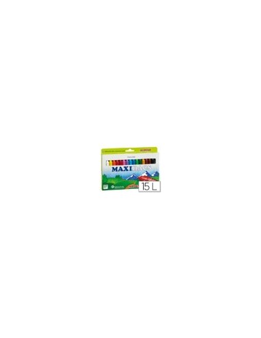 LAPICES DE CERA ALPINO MAXIDACS CAJA DE 15 COLORES SURTIDOS DX050216