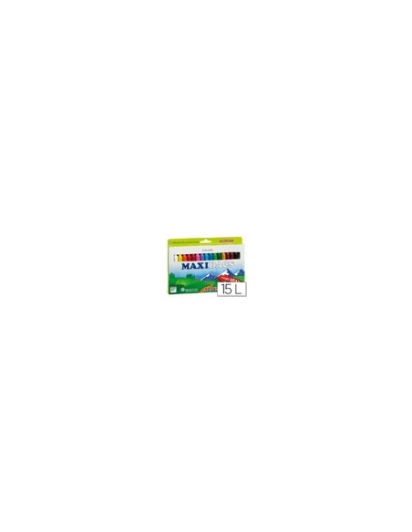 LAPICES DE CERA ALPINO MAXIDACS CAJA DE 15 COLORES SURTIDOS DX050216