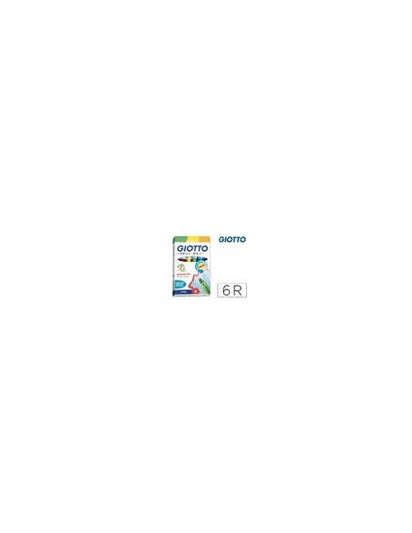 ROTULADOR GIOTTO TURBO-MAXI CAJA 6 COL.LAVABLES C/PUNTA BLOQUEADA