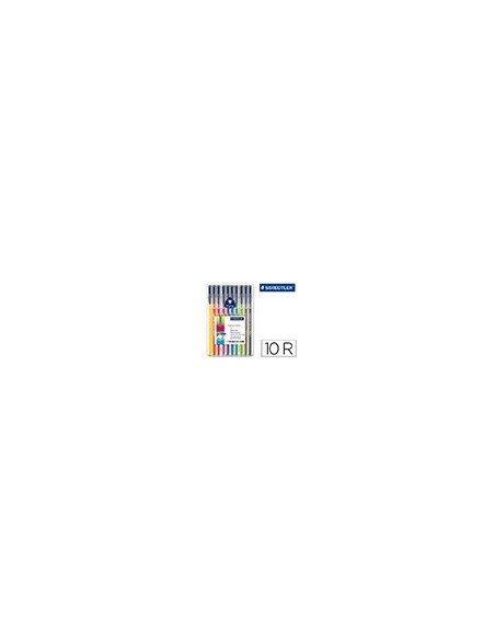 ROTULADOR STAEDTLER TRIPLUS ESTUCHE 10 COL.
