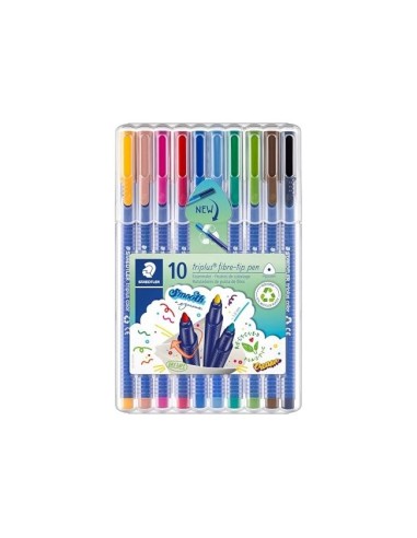 ROTULADOR STAEDTLER TRIPLUS ESTUCHE 10 COL.