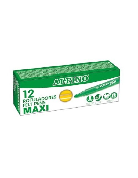 ROTULADOR ALPINO MAXI CAJA 12 COL.