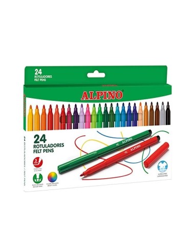 ROTULADOR ALPINO MAXI CAJA 24 COL.
