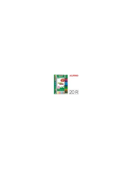 ROTULADOR ALPINO DOUBLE DOUBLEPUNTA GRUESA Y PUNTA FINA CAJA 20 COL.