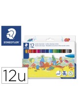 ROTULADOR STAEDTLER COLOR JUMBO TRAZO 3 MM ESTUCHE 12 COL.SURT.