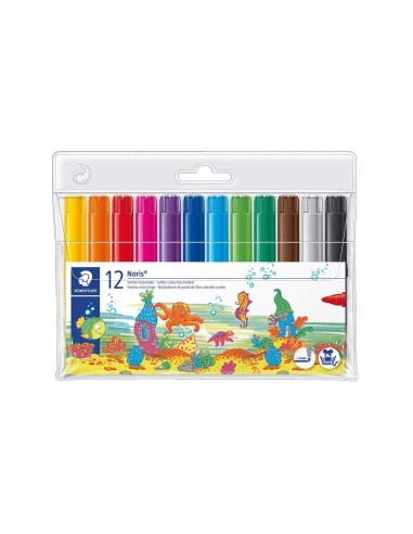 ROTULADOR STAEDTLER COLOR JUMBO TRAZO 3 MM ESTUCHE 12 COL.SURT.