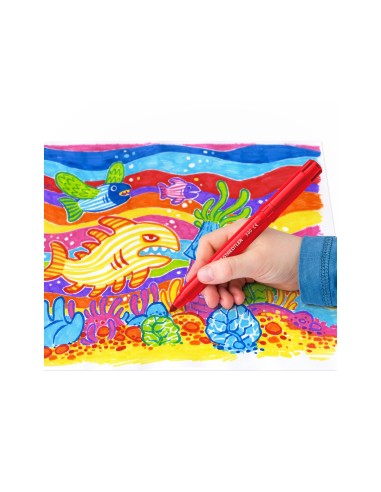 ROTULADOR STAEDTLER COLOR JUMBO TRAZO 3 MM ESTUCHE 12 COL.SURT.