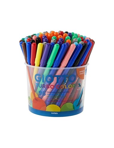 ROTULADOR GIOTTO TURBO 96UD.12 COL.X 8UD.LAVABLES PUNTA BLOQUEADA