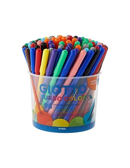 ROTULADOR GIOTTO TURBO 96UD.12 COL.X 8UD.LAVABLES PUNTA BLOQUEADA