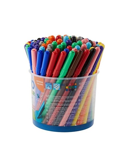 ROTULADOR GIOTTO TURBO 96UD.12 COL.X 8UD.LAVABLES PUNTA BLOQUEADA