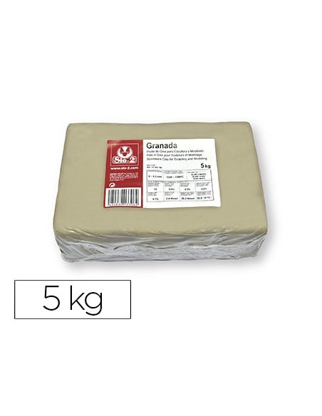 PASTA MODELAR SIO-2 GRES GRANADA ESCULTURA Y MODELADO PAQUETE 5 KG