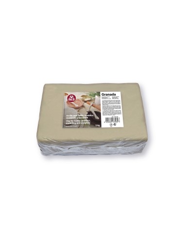 PASTA MODELAR SIO-2 GRES GRANADA ESCULTURA Y MODELADO PAQUETE 5 KG