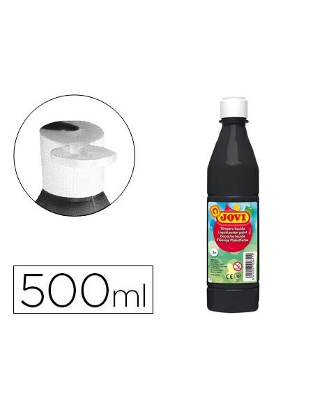 TEMPERA LIQUIDA JOVI 500 CC NEGRO