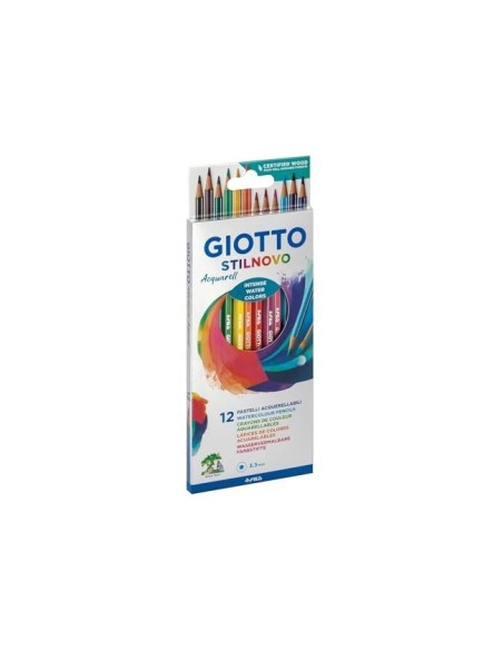 LAPICES DE COLORES GIOTTO STILNOVO ACUARELABLES CAJA DE 12 COLORES