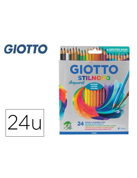 LAPICES DE COLORES GIOTTO STILNOVO ACUARELABLES CAJA DE 24 COLORES