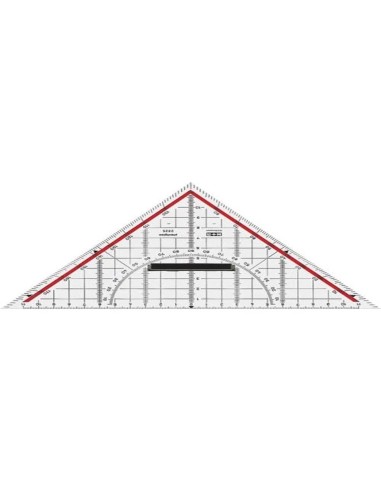 ESCUADRA MOR GEOMETRIA 25 CM PLASTICO CRISTAL