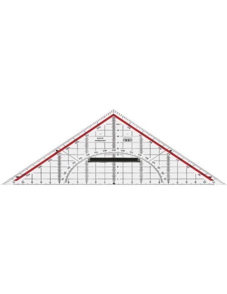 ESCUADRA MOR GEOMETRIA 25 CM PLASTICO CRISTAL