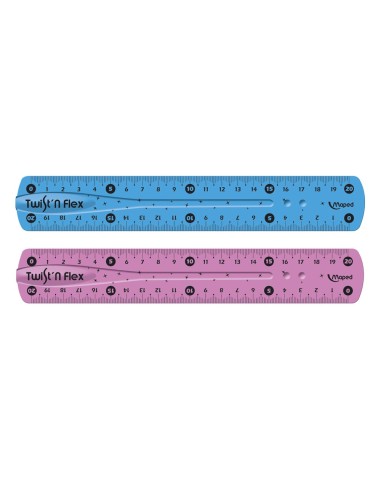 REGLA PLASTICO FLEXIBLE MAPED 20 CMS COL.SURT.