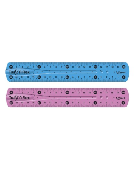 REGLA PLASTICO FLEXIBLE MAPED 20 CMS COL.SURT.