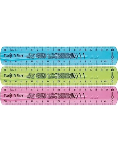 REGLA PLASTICO FLEXIBLE MAPED 20 CMS COL.SURT.
