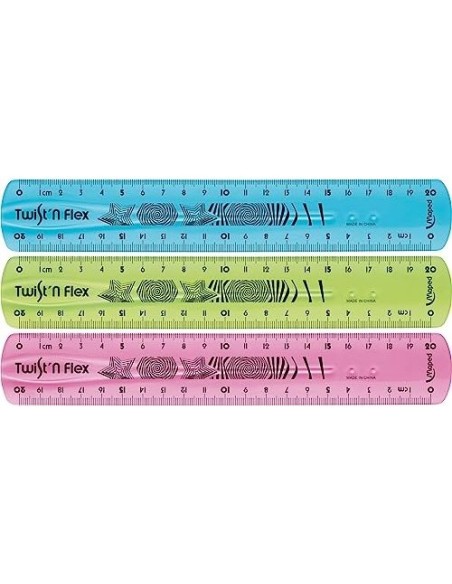 REGLA PLASTICO FLEXIBLE MAPED 20 CMS COL.SURT.