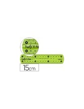 REGLA PLASTICO FLEXIBLE MAPED 15 CM COL.SURT. 2