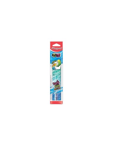 REGLA PLASTICO FLEXIBLE MAPED 15 CM COL.SURT.