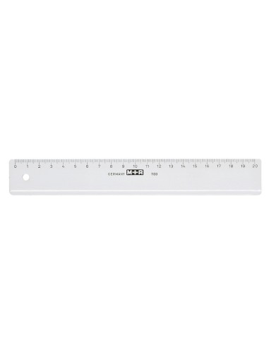 REGLA MOR 20 CM PLASTICO TPTE.