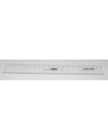 REGLA MOR 20 CM PLASTICO TPTE.
