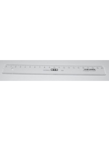 REGLA MOR 20 CM PLASTICO TPTE.