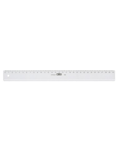 REGLA MOR 30 CM PLASTICO TPTE.