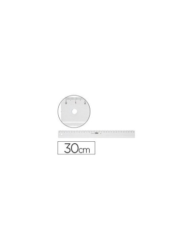 REGLA MOR 30 CM PLASTICO TPTE.