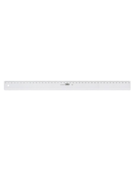 REGLA MOR 40 CM PLASTICO TPTE.