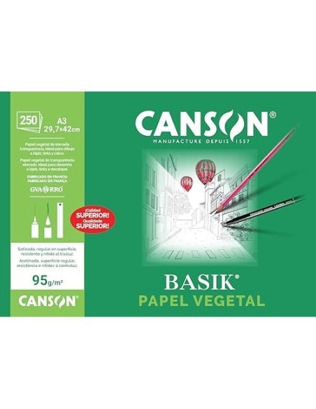 PAPEL VEGETAL GUARRO DIN A3 90-95 GR HOJA