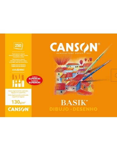 PAPEL DIBUJO BASIK 32.5X46 130 GR SIN RECUADRO