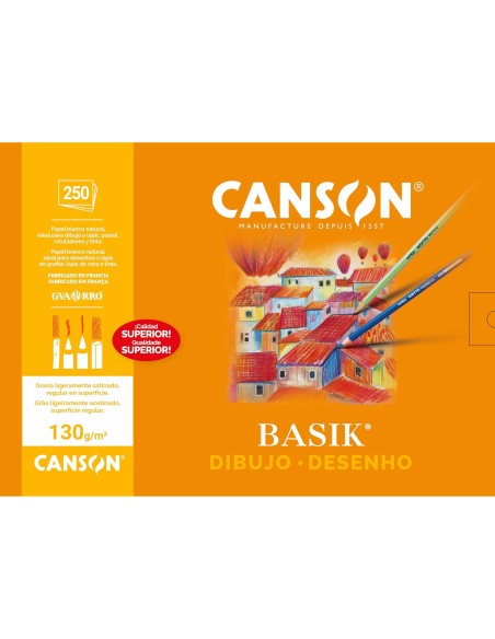 PAPEL DIBUJO BASIK 32.5X46 130 GR SIN RECUADRO