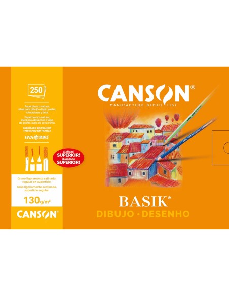 PAPEL DIBUJO BASIK 210X297 130 GR SIN RECUADRO