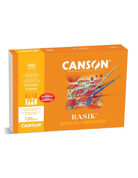 PAPEL DIBUJO BASIK 32.5X46 130 GR C/RECUADRO