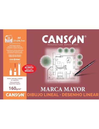 PAPEL DIBUJO MARCA MAYOR 160GRDIN A4 EN MINIPACKS 10 H.