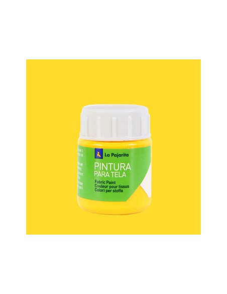 PINTURA TELA LA PAJARITA AMARILLO REAL 25 ML