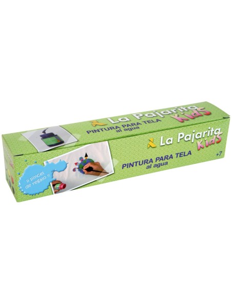 PINTURA TELA LA PAJARITA SET 6 COL.SURT.+ PINCEL
