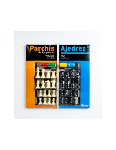 PARCHIS C/AJEDREZ TABLERO GRAN 4 JUGADORES 41X40X4,8