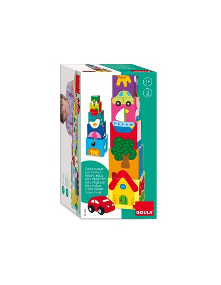 PUZZLE DISET CUBOS APILABLES COCHE