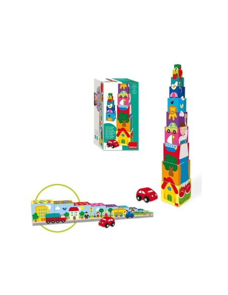 PUZZLE DISET CUBOS APILABLES COCHE