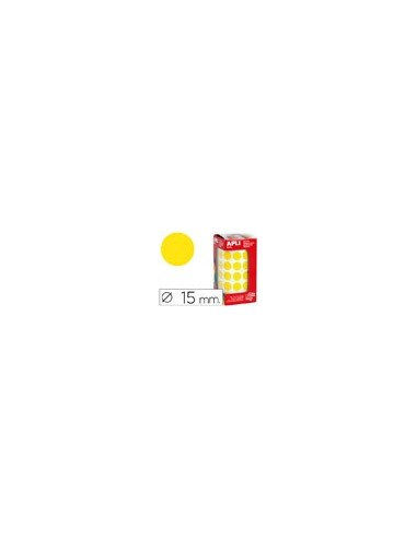 GOMETS APLI ROLLO 59H CIRCULO Ø 15 MM AMARILLO 2.832 UDS. (04855)