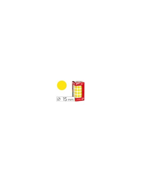GOMETS APLI ROLLO 59H CIRCULO Ø 15 MM AMARILLO 2.832 UDS. (04855)