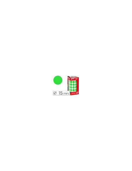 GOMETS APLI ROLLO 59H CIRCULO Ø 15 MM VERDE 2.832 UDS. (04858)