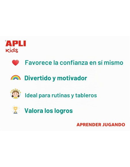 GOMETS APLI AUTOADHESIVO SMILE VERDE CARA FELIZ ROLLO DE 900 UNIDADES