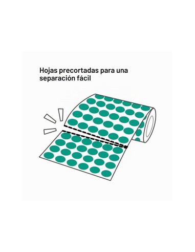 GOMETS APLI AUTOADHESIVO SMILE VERDE CARA FELIZ ROLLO DE 900 UNIDADES